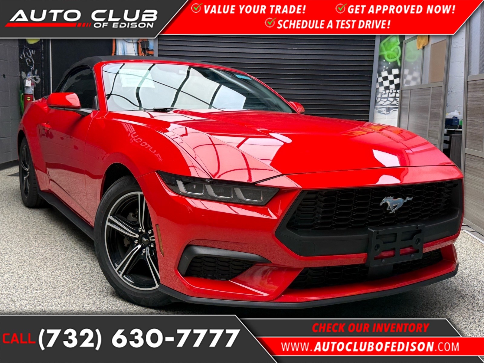 Race Red (pq) 2024 Ford Mustang EcoBoost Premium Convertible RWD Convertible Rear-Wheel Drive Automatic