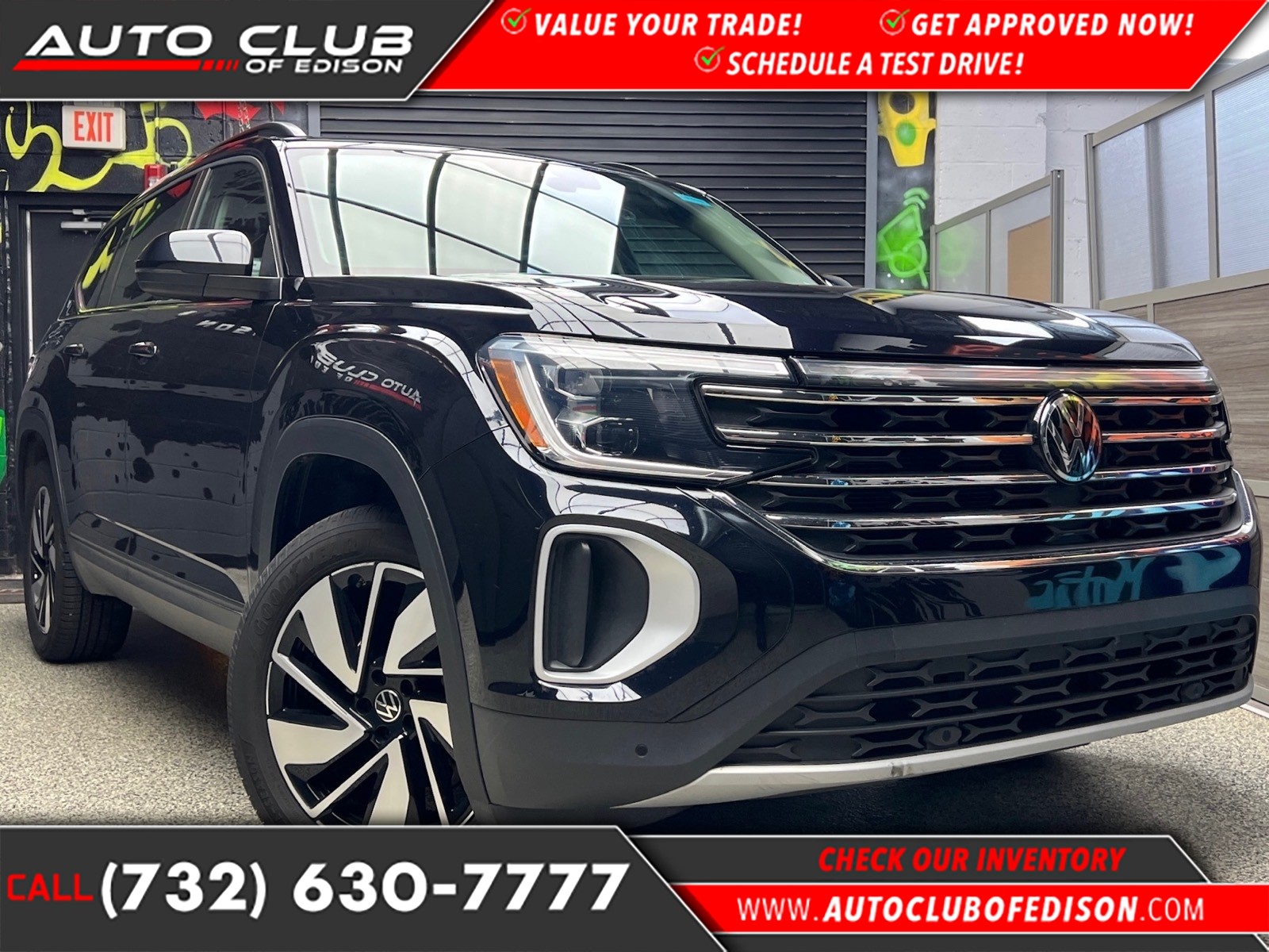 Deep Black Pearl (2t2t) 2024 Volkswagen Atlas SE FWD with Technology SUV / Crossover Front-Wheel Drive 8-Speed Automatic