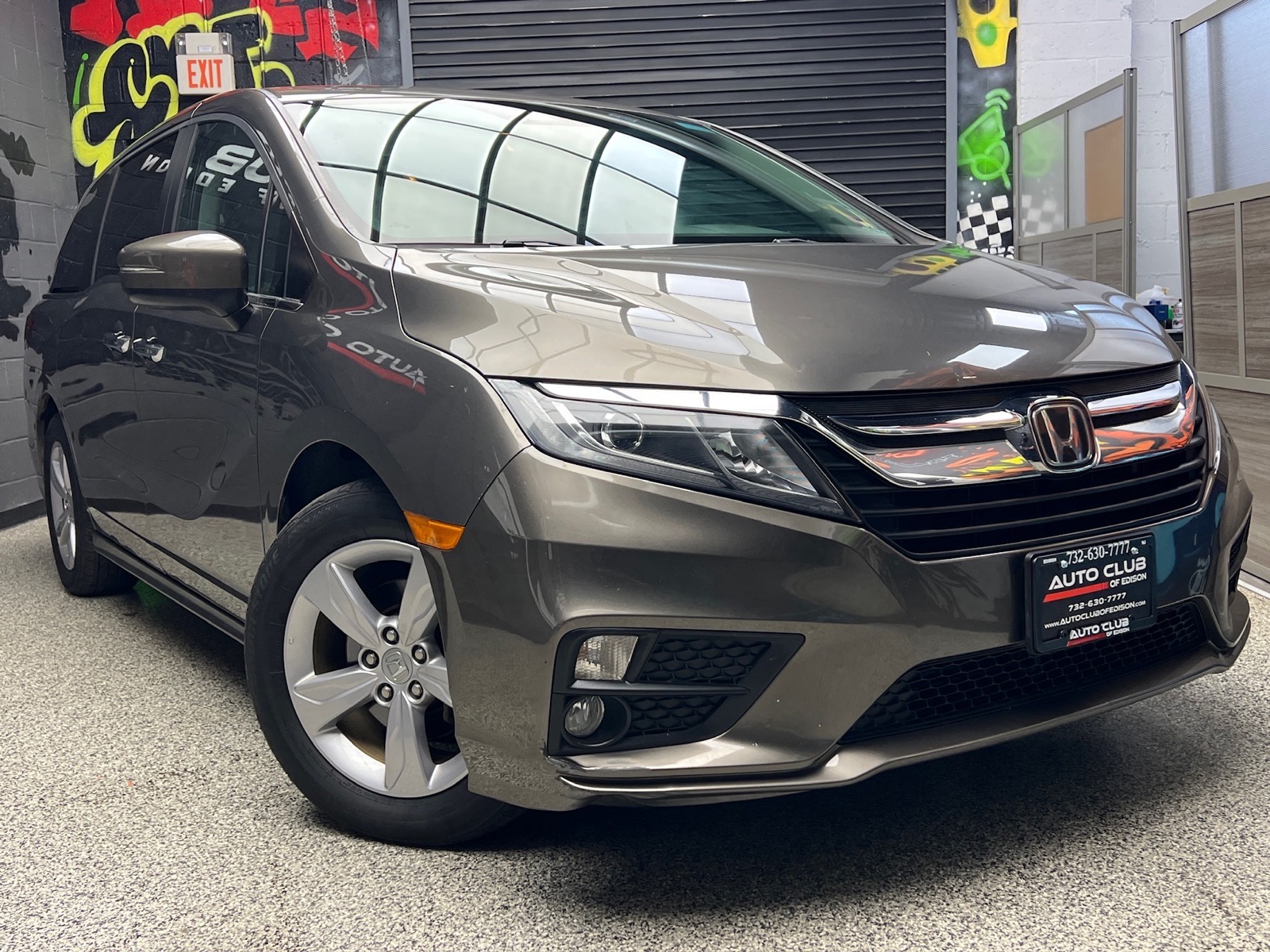 Pacific Pewter Metallic (br) 2019 Honda Odyssey EX FWD Minivan Front-Wheel Drive 9-Speed Automatic