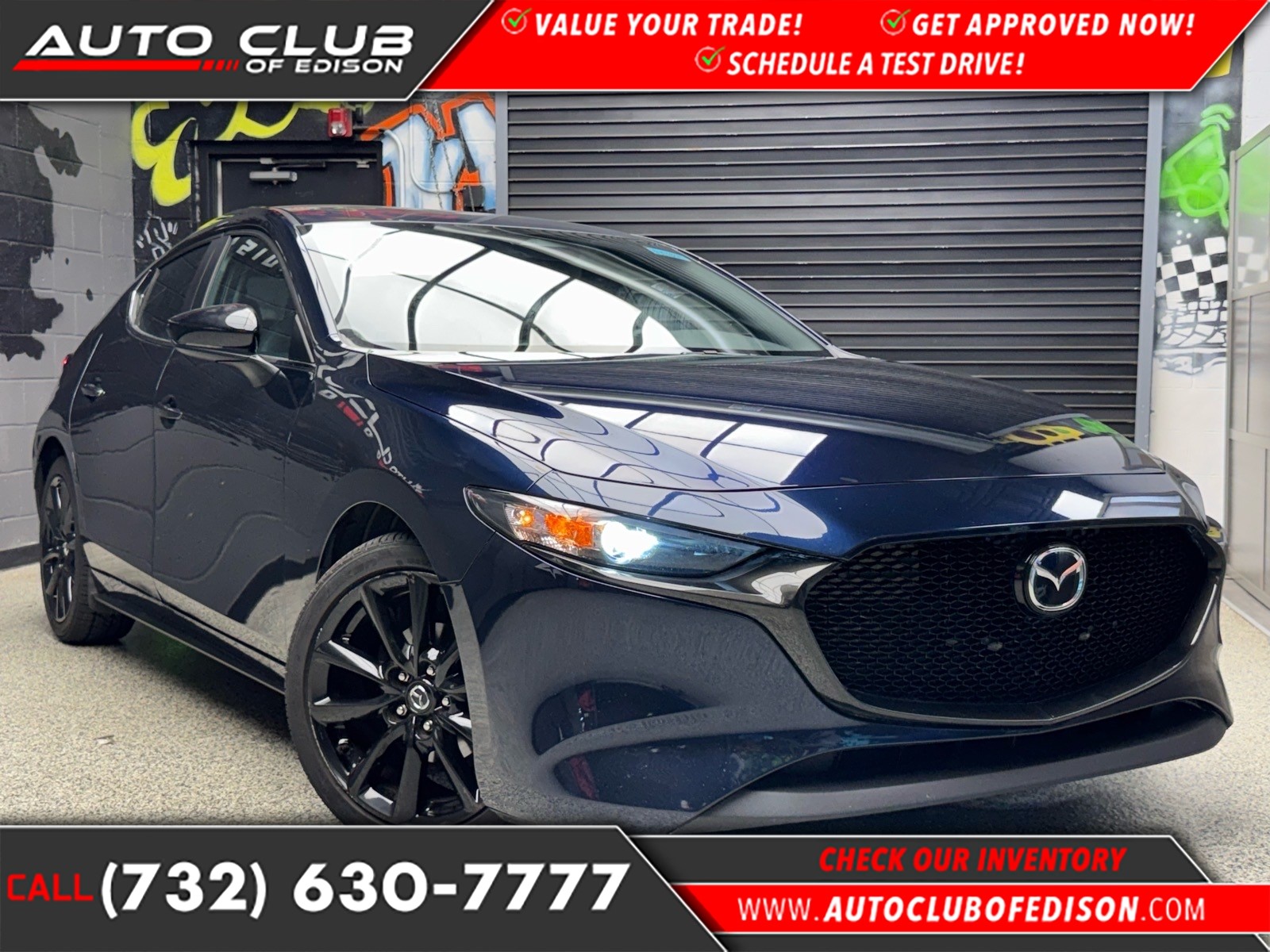 Deep Crystal Blue Mica (42m) 2024 Mazda MAZDA3 Hatchback Front-Wheel Drive 6-Speed Automatic