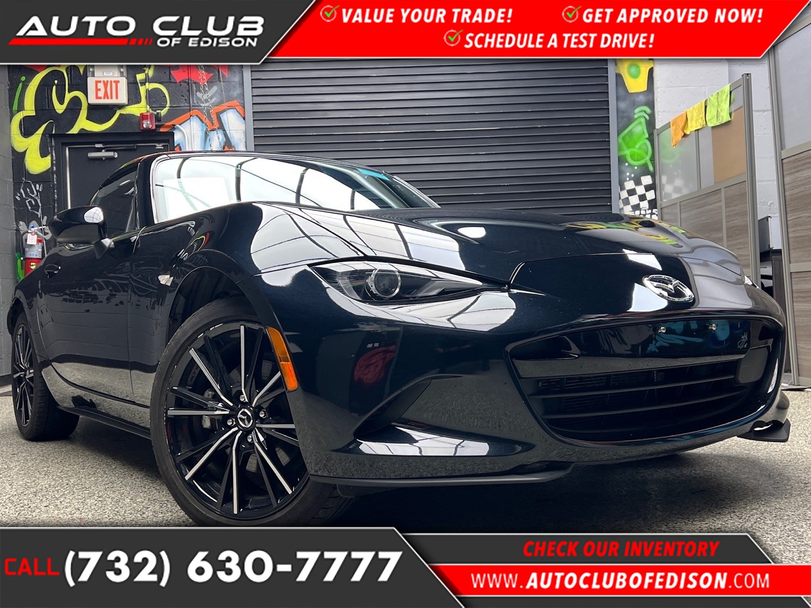 Jet Black Mica (41w) 2025 Mazda MX-5 Miata RF Grand Touring RWD Convertible Rear-Wheel Drive 6-Speed Automatic
