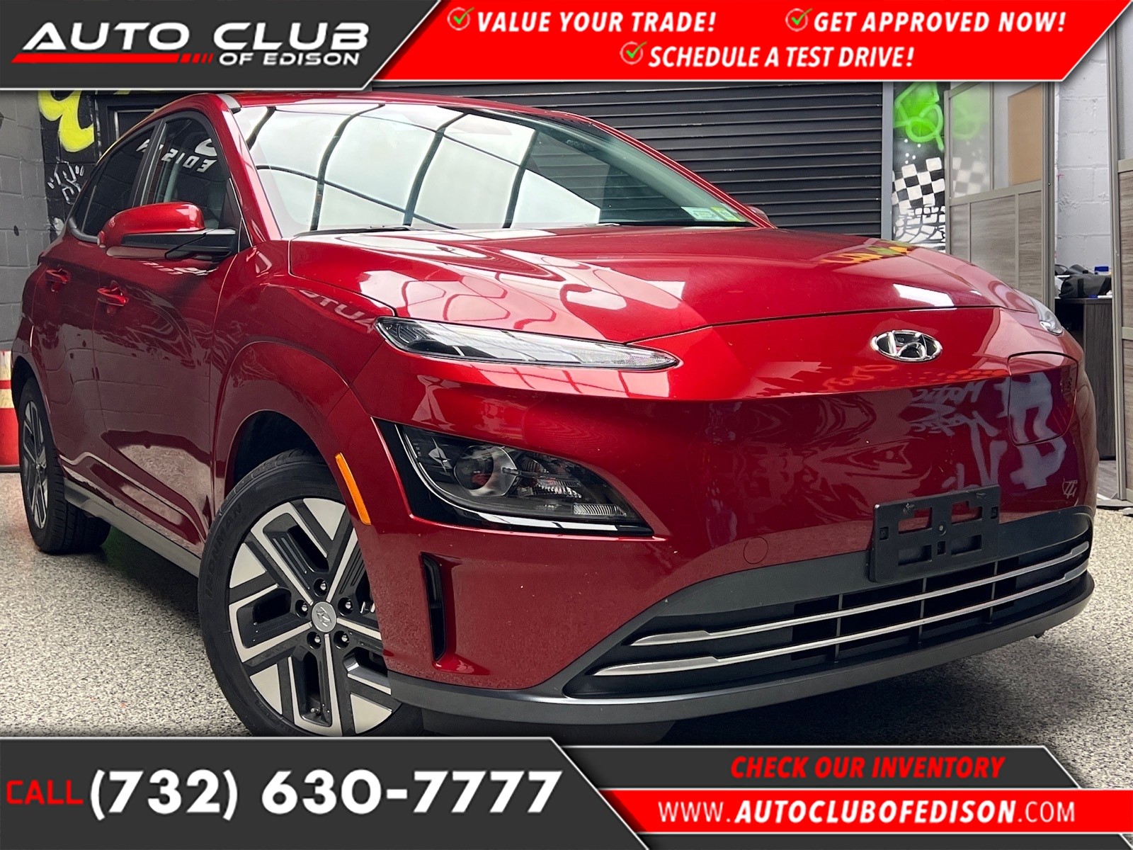 Ultimate Red (r2p) 2023 Hyundai Kona Electric SUV / Crossover Front-Wheel Drive 1-Speed Dual Clutch