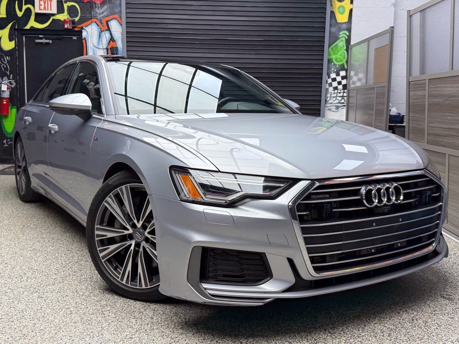 Florett Silver Metallic (l5) 2019 Audi A6 55 TFSI quattro Premium Plus Sedan AWD Sedan All-Wheel Drive 7-Speed Automatic