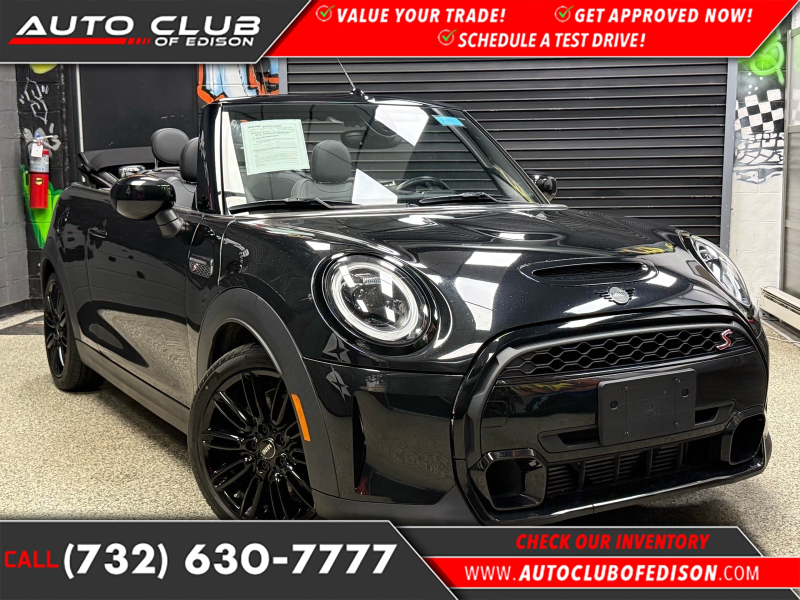 Midnight Black Ii Metallic (c4r) 2023 MINI Cooper S Convertible FWD Convertible Front-Wheel Drive 7-Speed Automatic