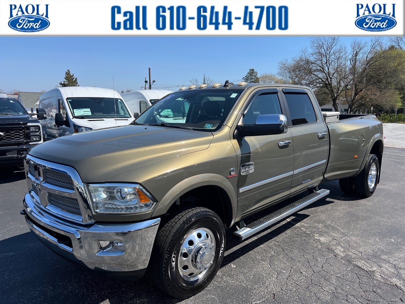 Prairie Pearl Coat/White Gold Clear Coat (pfa) 2015 RAM 3500 Laramie Longhorn Crew Cab LB DRW 4WD Pickup Truck Four-Wheel Drive 6-Speed Automatic