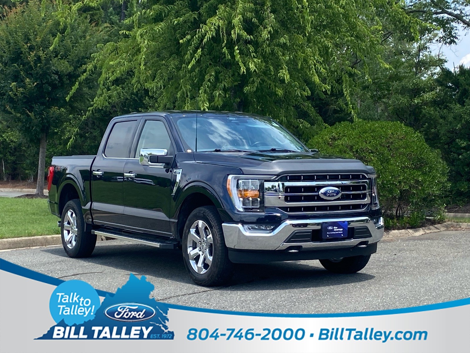 Blue Metallic 2022 Ford F-150 Pickup Truck Four-Wheel Drive Automatic