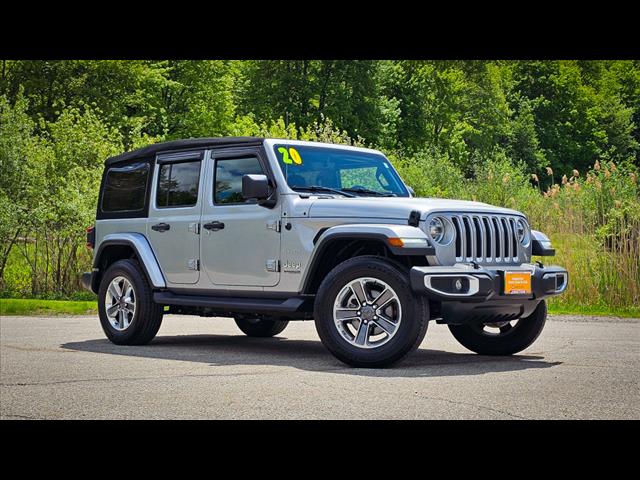 Used 2020 Jeep Wrangler Unlimited Sahara with VIN 1C4HJXEN4LW207859 for sale in Chardon, OH