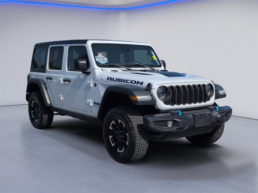 Used 2024 Bright White Clear Coat Jeep Rubicon 4xe image 10