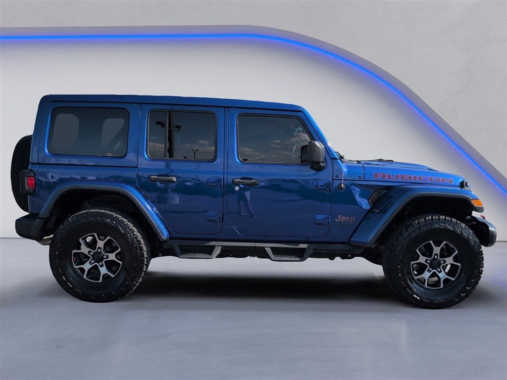 Used 2019 Ocean Blue Metallic Clear Coat Jeep Rubicon image 11