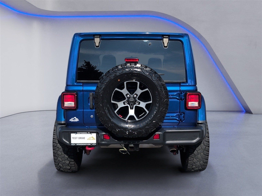 Used 2019 Ocean Blue Metallic Clear Coat Jeep Rubicon image 14