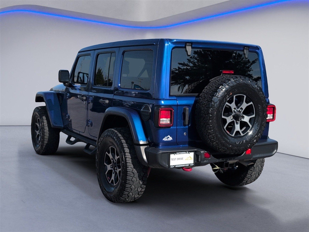 Used 2019 Ocean Blue Metallic Clear Coat Jeep Rubicon image 3
