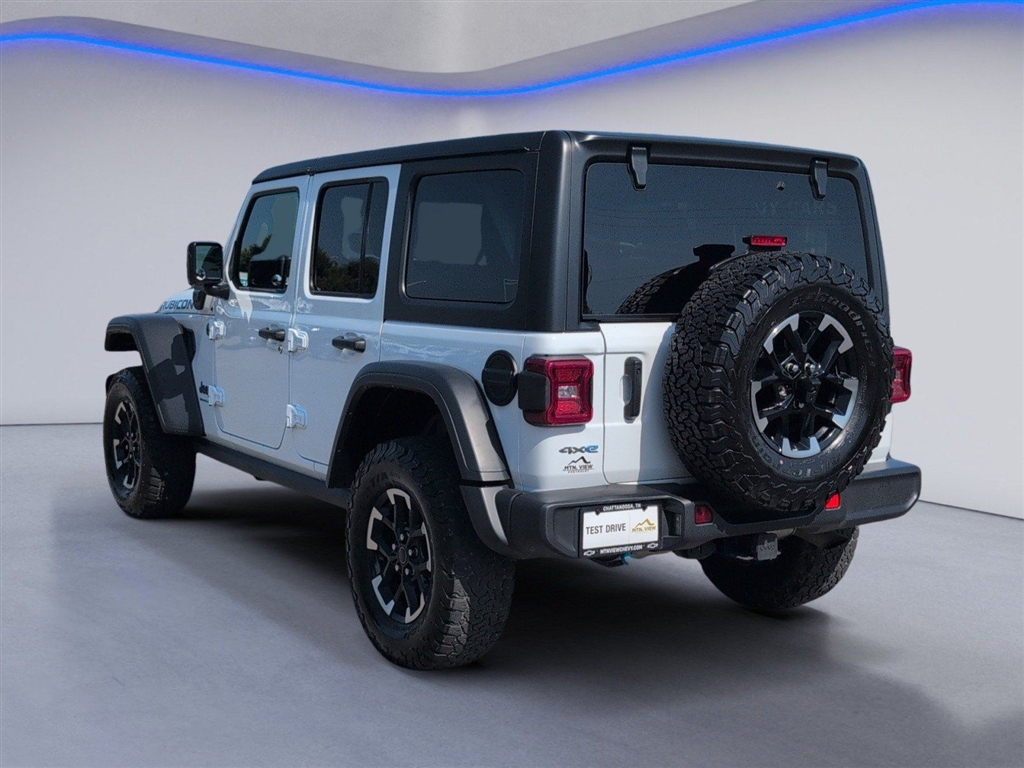 Used 2024 Bright White Clear Coat Jeep Rubicon 4xe image 3