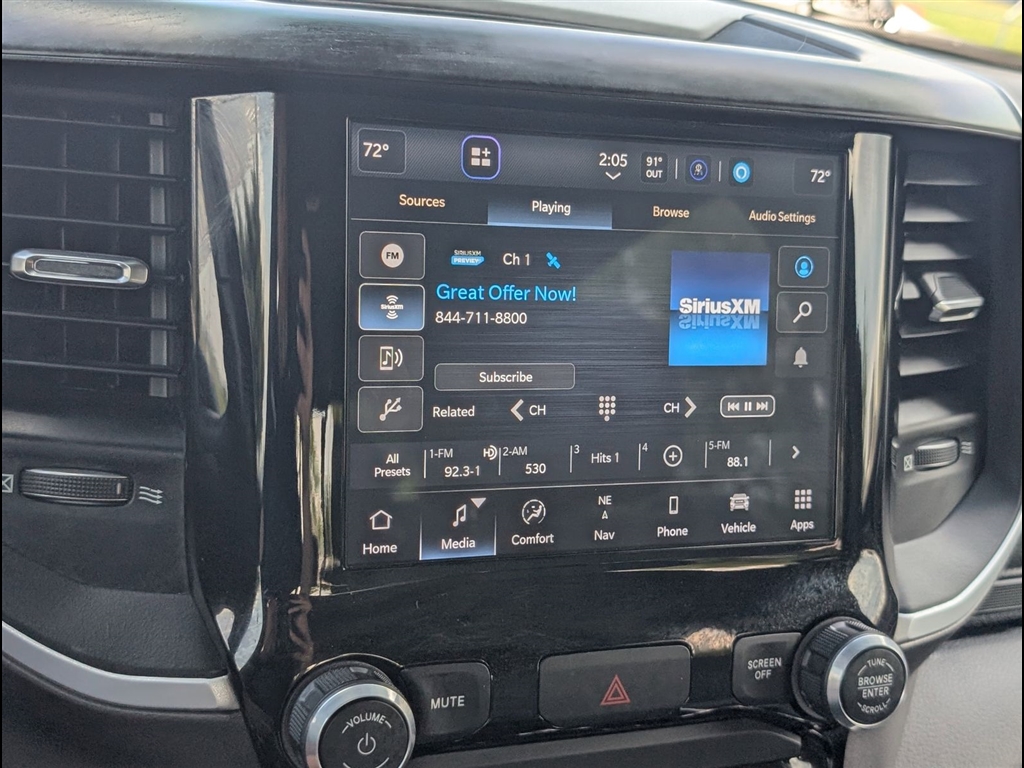 Used 2022 Diamond Black Crystal Pearl Coat RAM Big Horn image 8