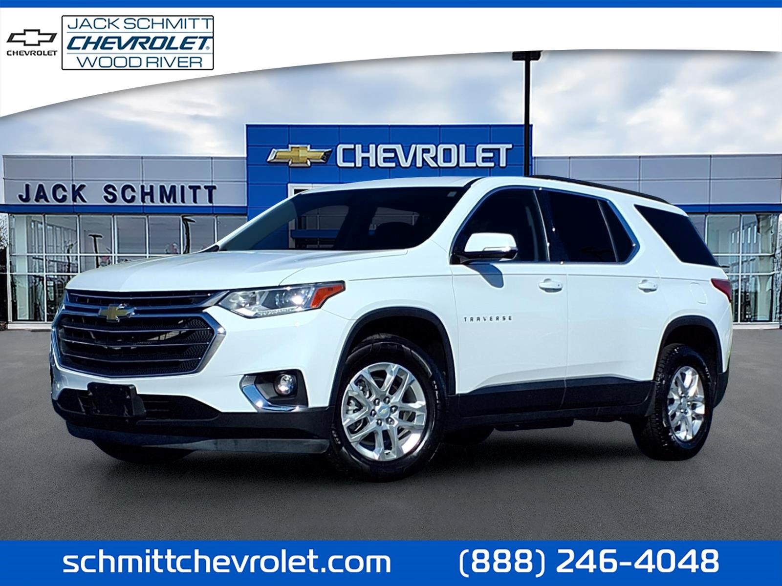 Summit White 2020 Chevrolet Traverse LT Cloth FWD SUV / Crossover Front-Wheel Drive 9-Speed Automatic