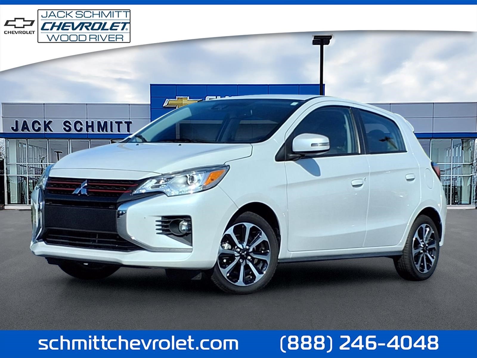 White 2024 Mitsubishi Mirage Hatchback Front-Wheel Drive Continuously Variable Transmission