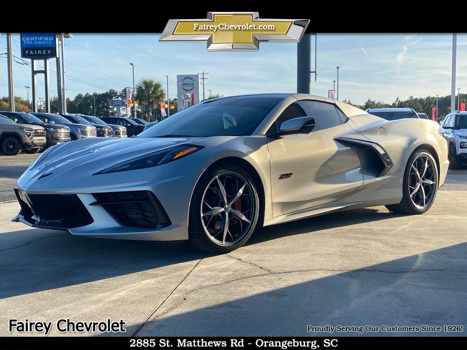 Silver 2023 Chevrolet Corvette Convertible Rear-Wheel Drive 8-Speed Automatic
