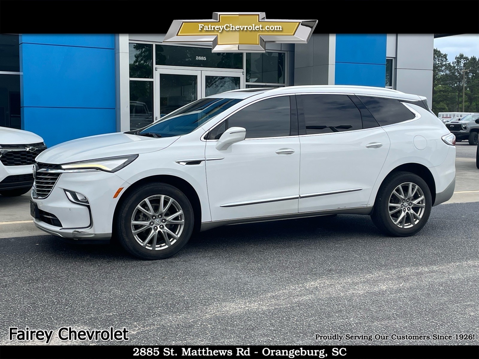 2023 Buick Enclave Essence White at Fairey Chevrolet