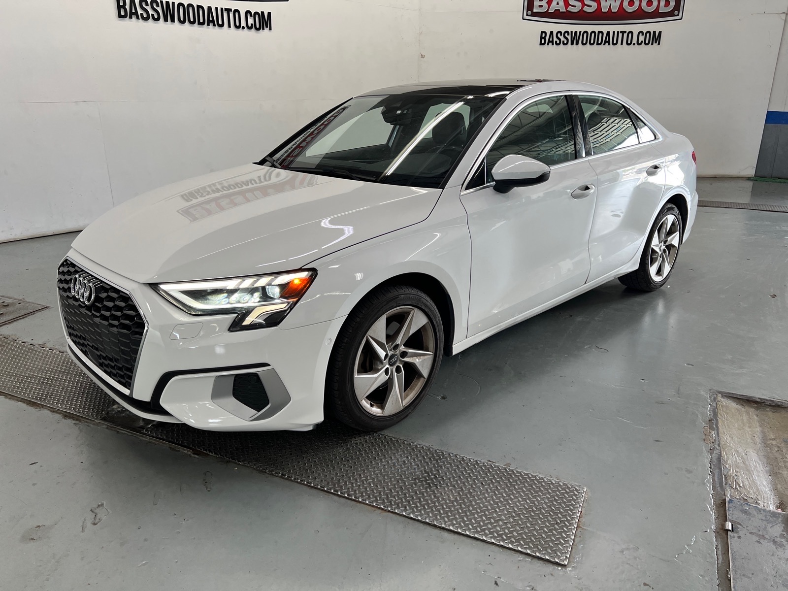 White 2024 Audi A3 Sedan Front-Wheel Drive 7-Speed Automatic