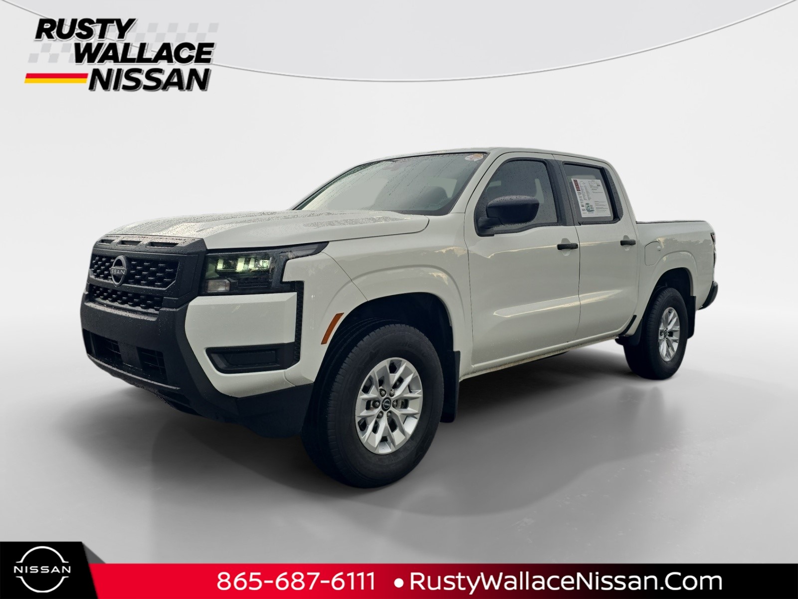 Glacier White Qak 2026 Nissan Frontier Pickup Truck Four-Wheel Drive 9-Speed Automatic
