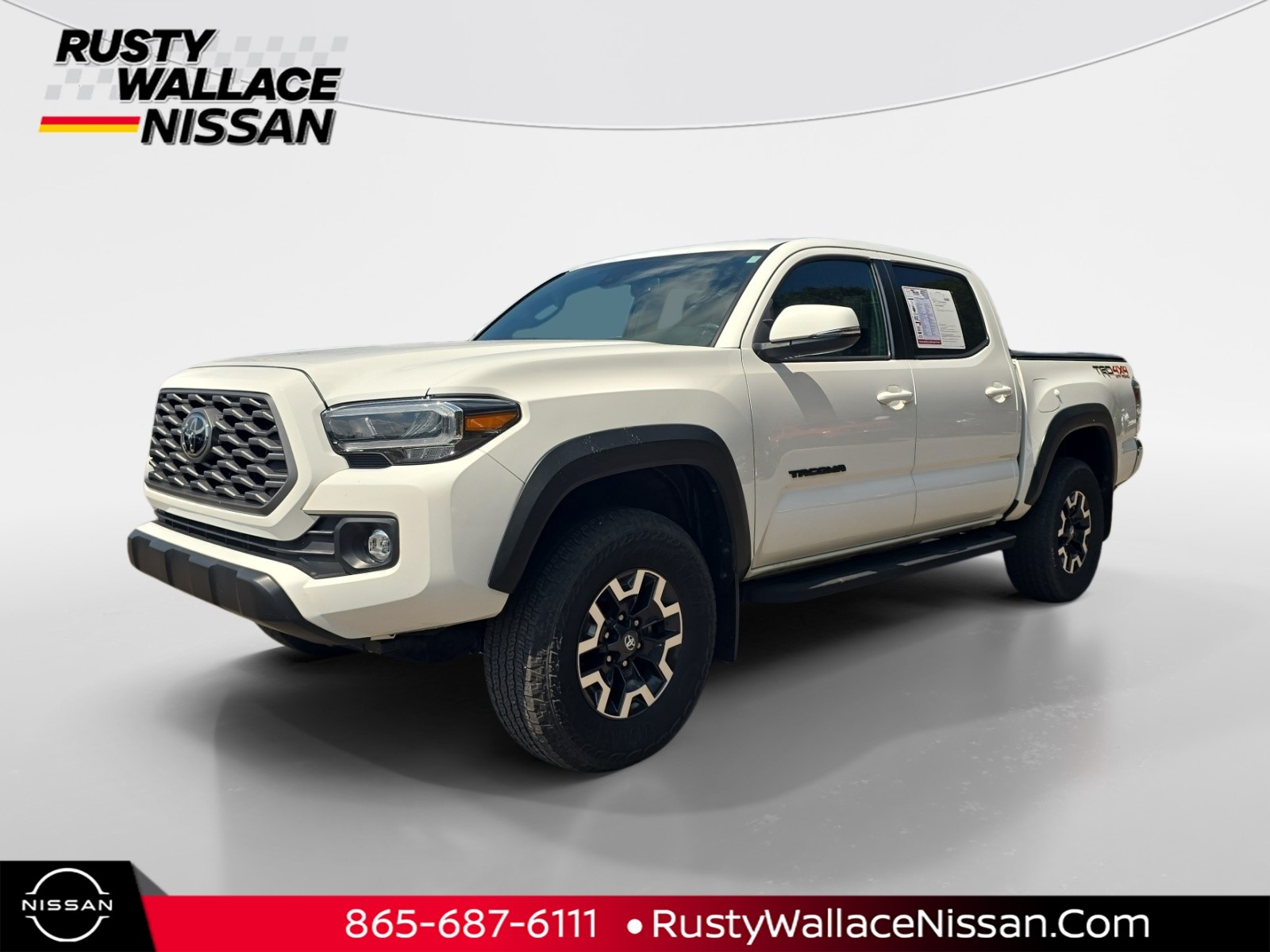 White 040 2022 Toyota Tacoma Pickup Truck Four-Wheel Drive 6-Speed Manual