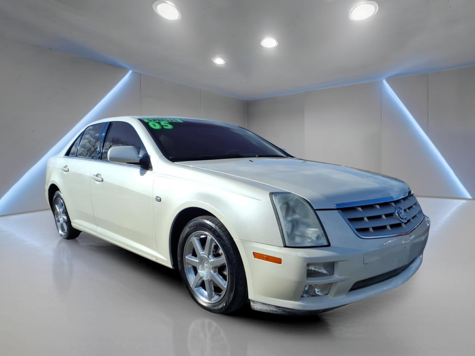 White 2005 Cadillac STS V6 RWD Sedan Rear-Wheel Drive 5-Speed Automatic