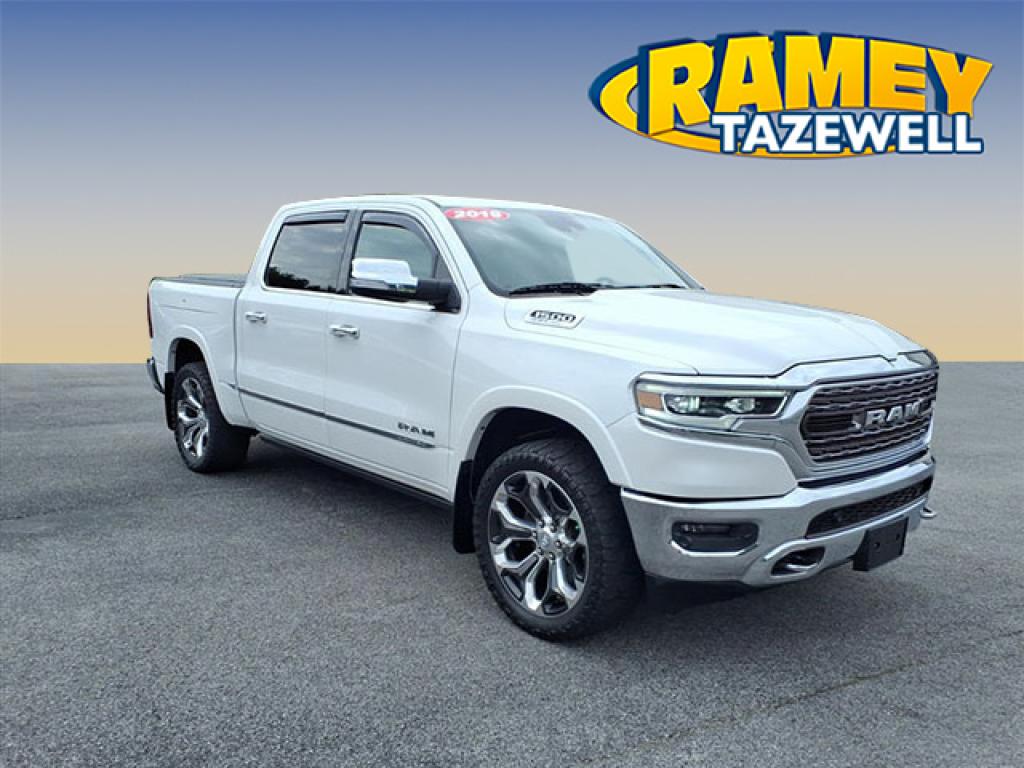 White (Ivory Tri-Coat Pearl Pwd) 2019 RAM 1500 Pickup Truck Four-Wheel Drive 8-Speed Automatic