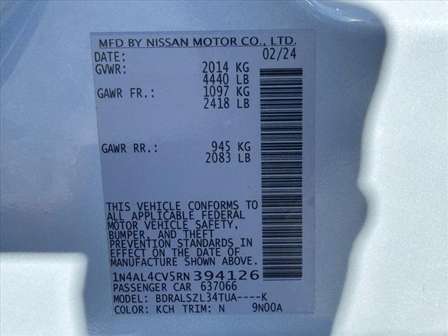 2024 Nissan Altima 2.0 SR