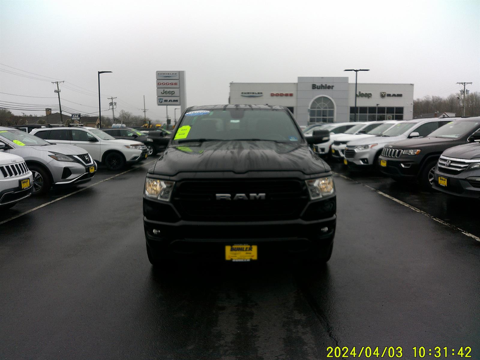 Diamond Black Crystal Pearlcoat 2020 RAM 1500 Big Horn Crew Cab 4WD Pickup Truck Four-Wheel Drive 8-Speed Automatic