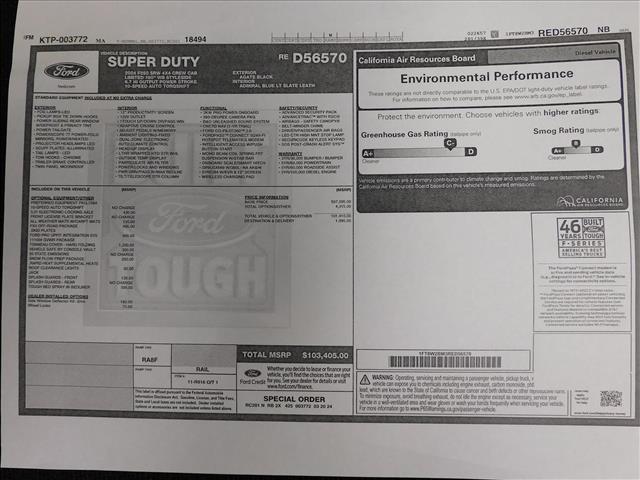 2024 Ford F-250 Super Duty Limited:RED56570