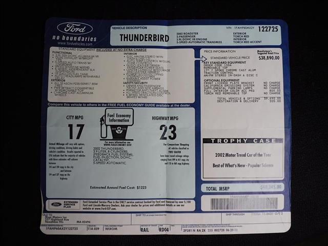 2002 Ford Thunderbird Deluxe