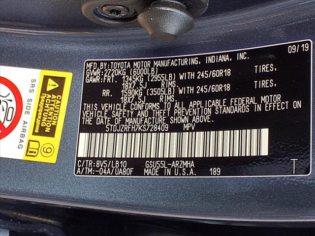 2019 Toyota Highlander XLE
