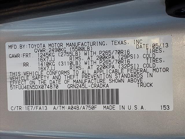 2013 Toyota Tacoma Base V6 (A5)