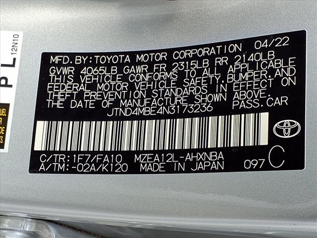 2022 Toyota Corolla Hatchback SE