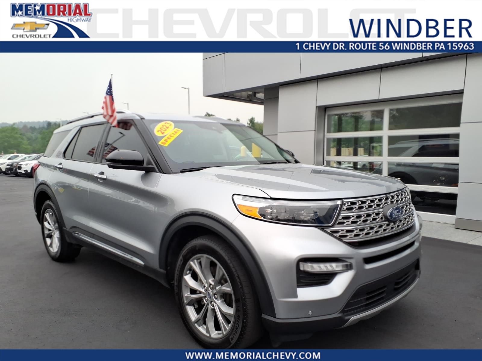 2023 Ford Explorer Limited Iconic Silver at Memorial Highway Chevrolet