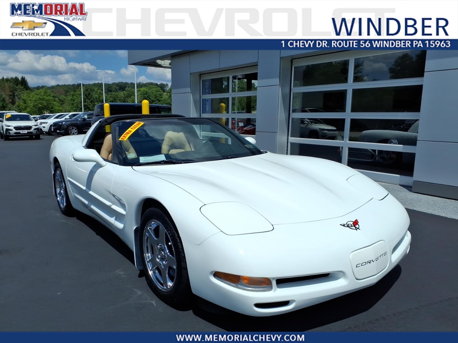 1998 Chevrolet Corvette Base White at Memorial Highway Chevrolet