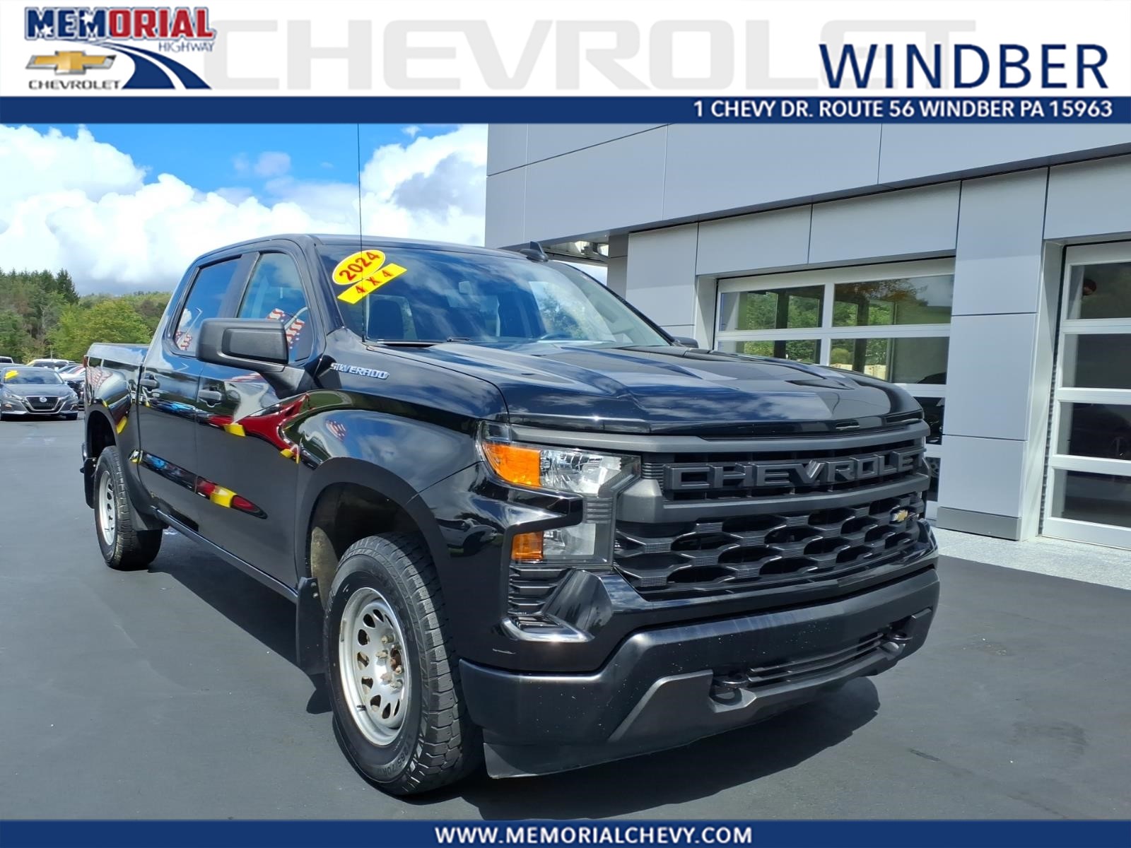 2024 Chevrolet Silverado 1500 Work Truck Black at Memorial Highway Chevrolet