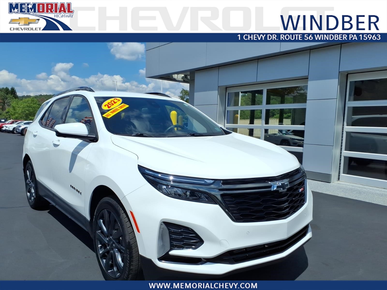 2023 Chevrolet Equinox RS White at Memorial Highway Chevrolet