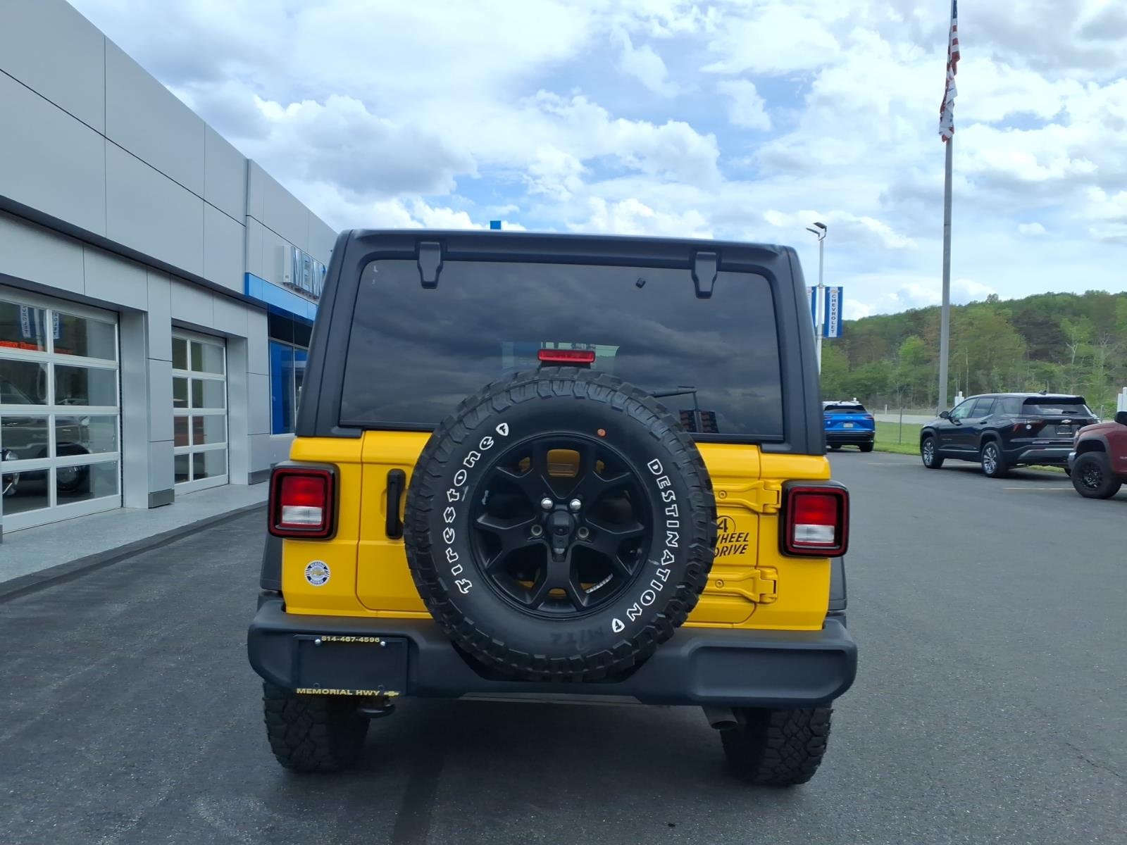 2021 Jeep Wrangler Unlimited Willys Hellayella Clear Coat Pyv at Memorial Highway Chevrolet