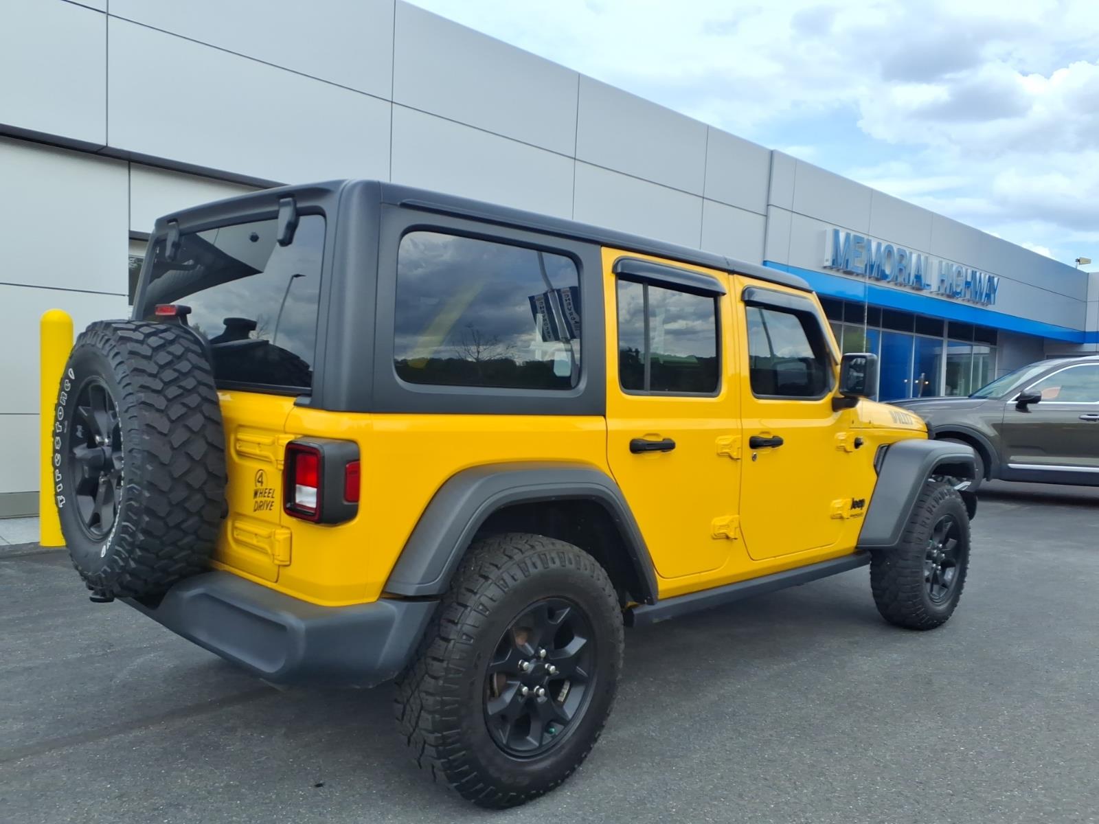2021 Jeep Wrangler Unlimited Willys Hellayella Clear Coat Pyv at Memorial Highway Chevrolet