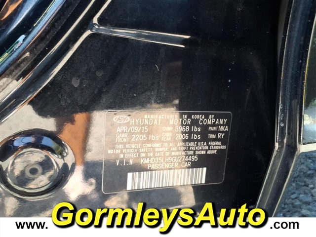 2016 Hyundai ELANTRA GT Base:274495B