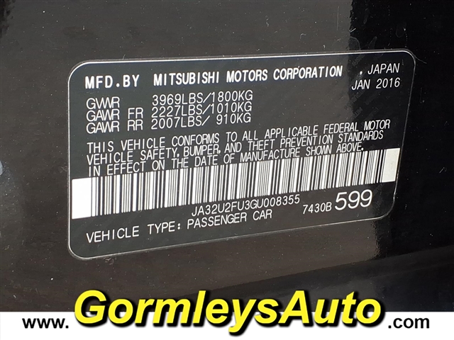 2016 Mitsubishi Lancer ES:008355B