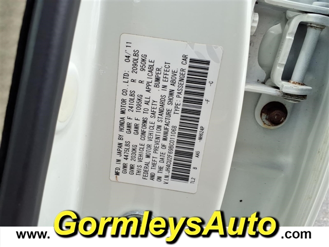 2011 Acura TSX Base:011068B
