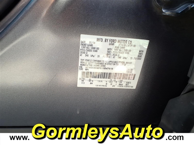 2014 Ford Explorer XLT:B47618B