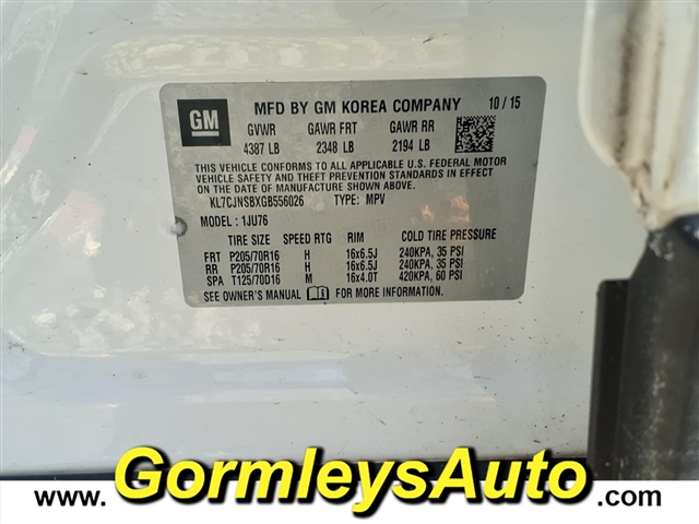 2016 Chevrolet Trax LS:556026B