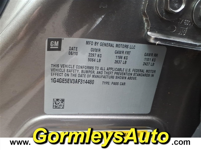 2010 Buick LaCrosse CXS:314480B