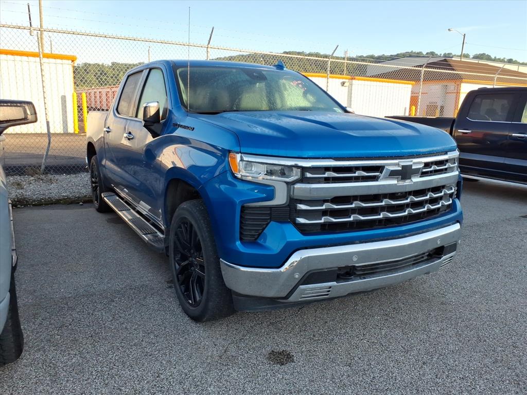 Blue 2023 Chevrolet Silverado 1500 LTZ Crew Cab 4WD Pickup Truck Four-Wheel Drive Automatic