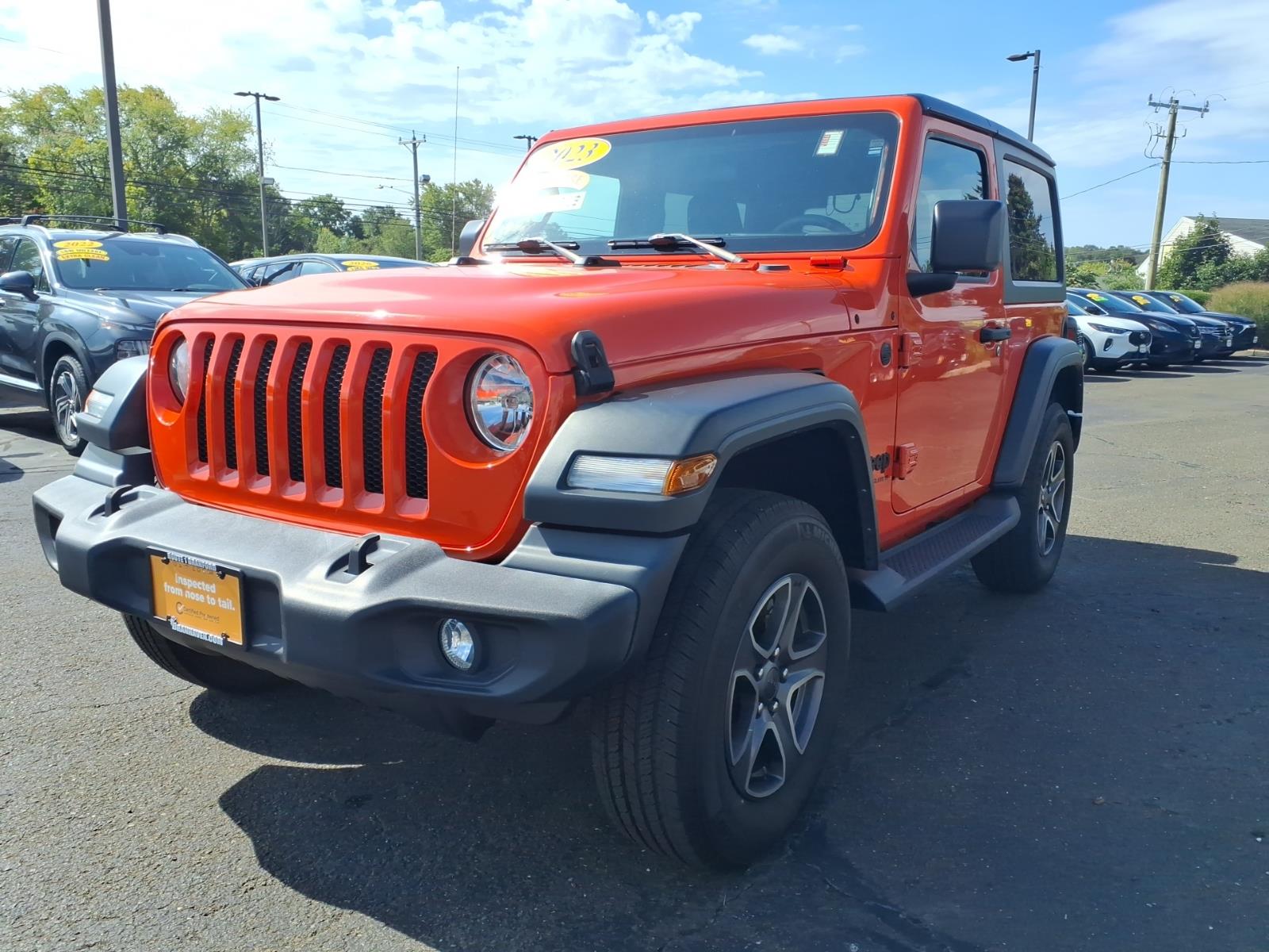 Certified Used 2023 Orange Jeep Sport S image 2