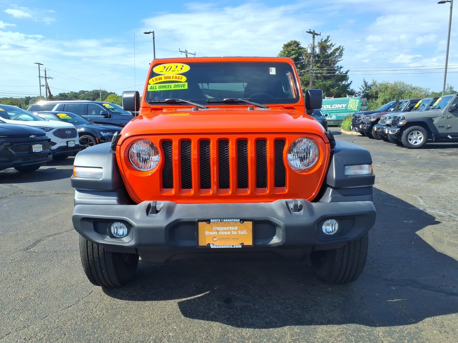 Certified Used 2023 Orange Jeep Sport S image 3