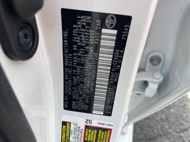 2019 Toyota Camry Hybrid XLE