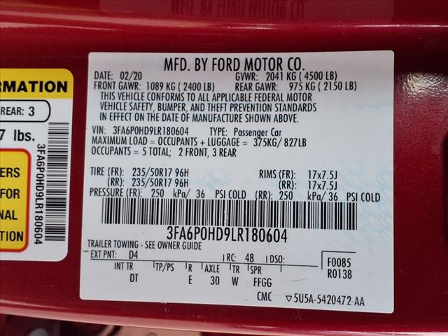 2020 Ford Fusion SE
